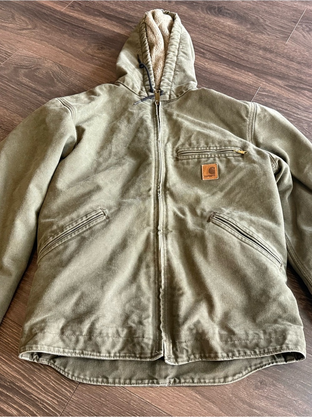 Men’s Size Small Carhartt J141 ARG Army Green Sierra Jacket Great Condition